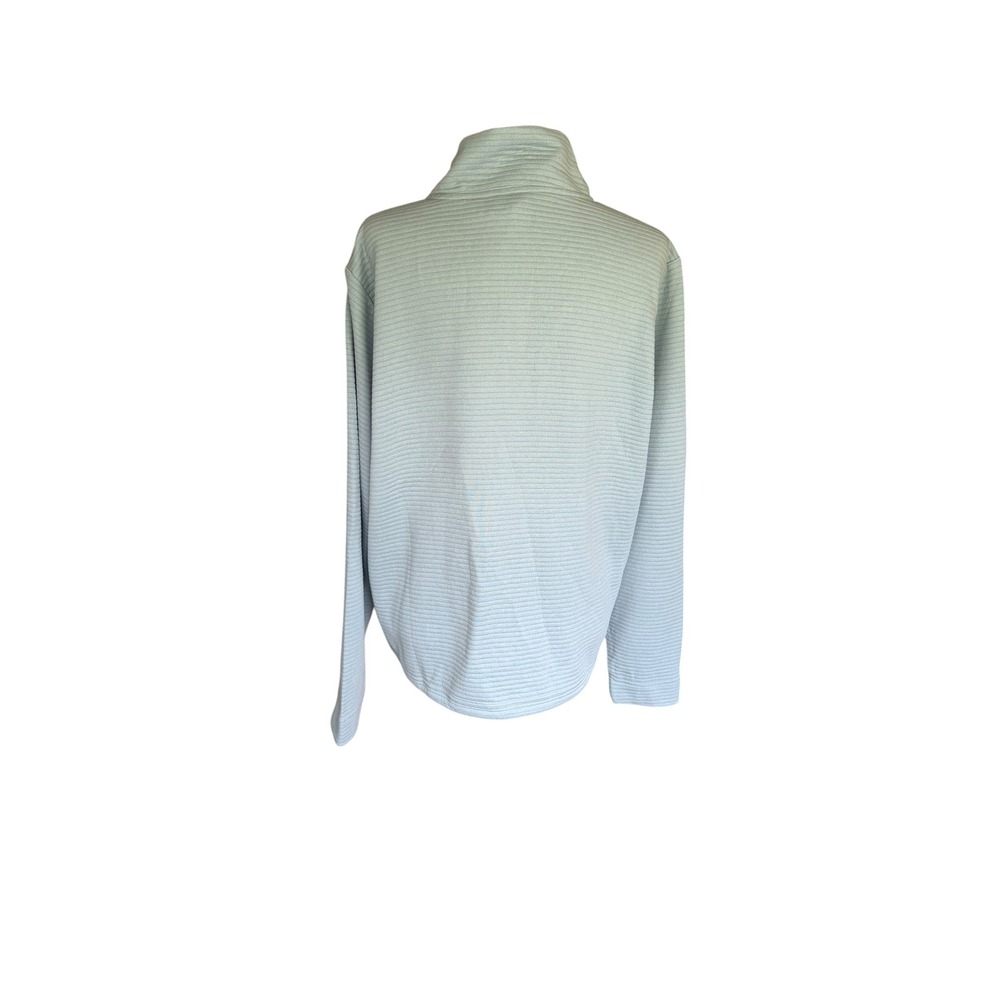 Marsh Wear Womens Ribbed Quarter Zip Pullover Light Blue Long Sleeve Top NWT XL - Picture 2 of 11